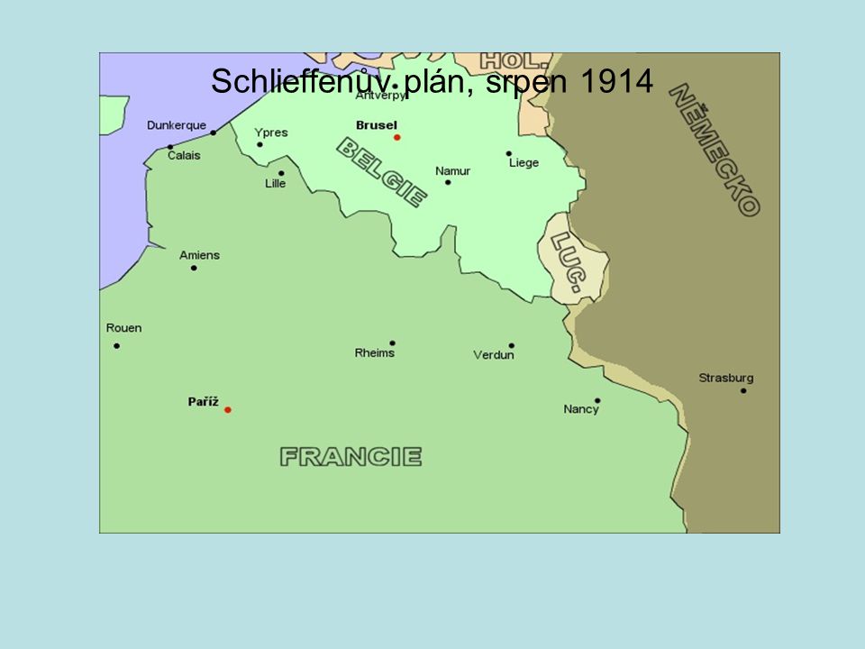Schlieffenův plán, srpen 1914