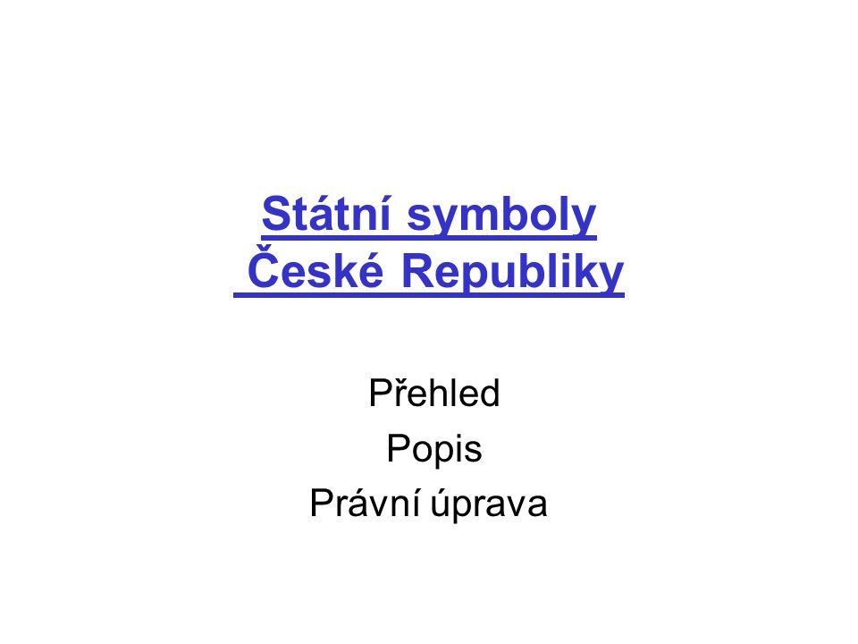 Státní symboly České Republiky