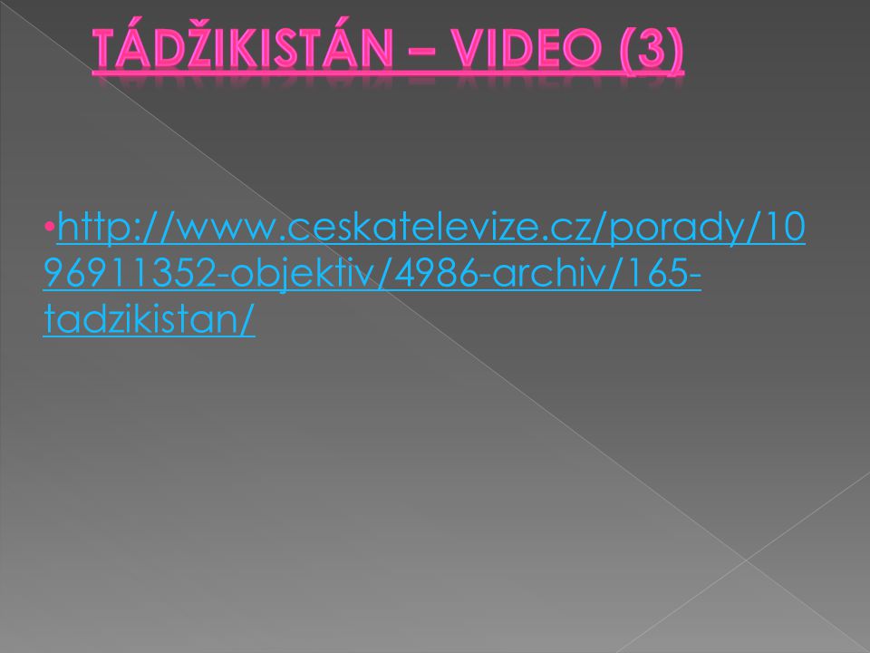 Tádžikistán – VIDEO (3)