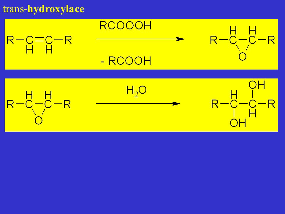 trans-hydroxylace