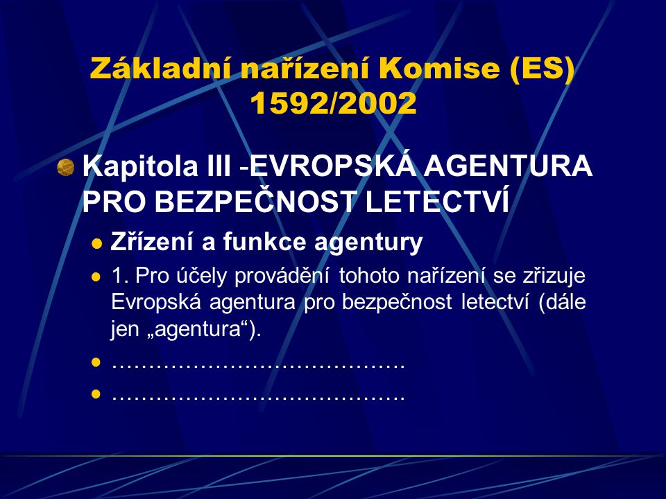Základní nařízení Komise (ES) 1592/2002