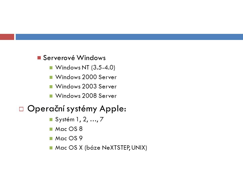 Operační systémy Apple: