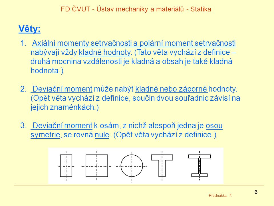 FD ČVUT - Ústav mechaniky a materiálů - Statika