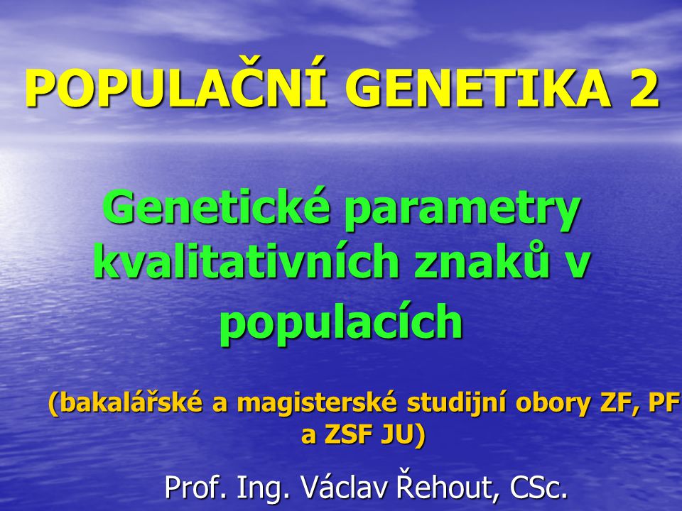 Prof. Ing. Václav Řehout, CSc.