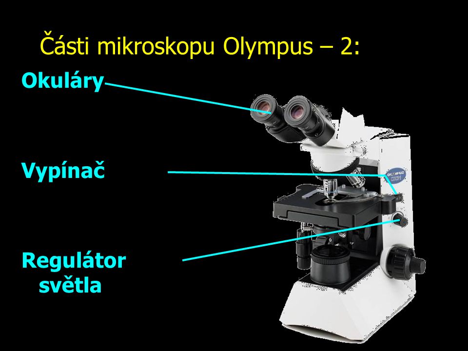 Části mikroskopu Olympus – 2: