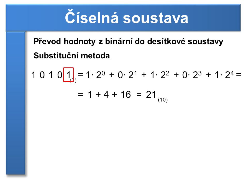 Číselná soustava = 1· · · · · 24 = =