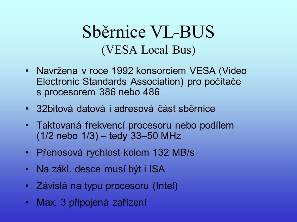 Sběrnice VL-BUS (VESA Local Bus)