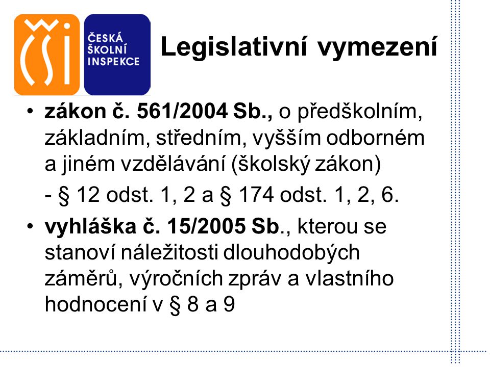 Legislativní vymezení