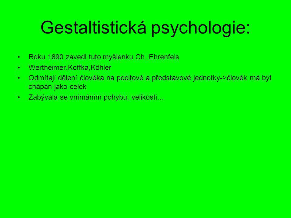 Gestaltistická psychologie: