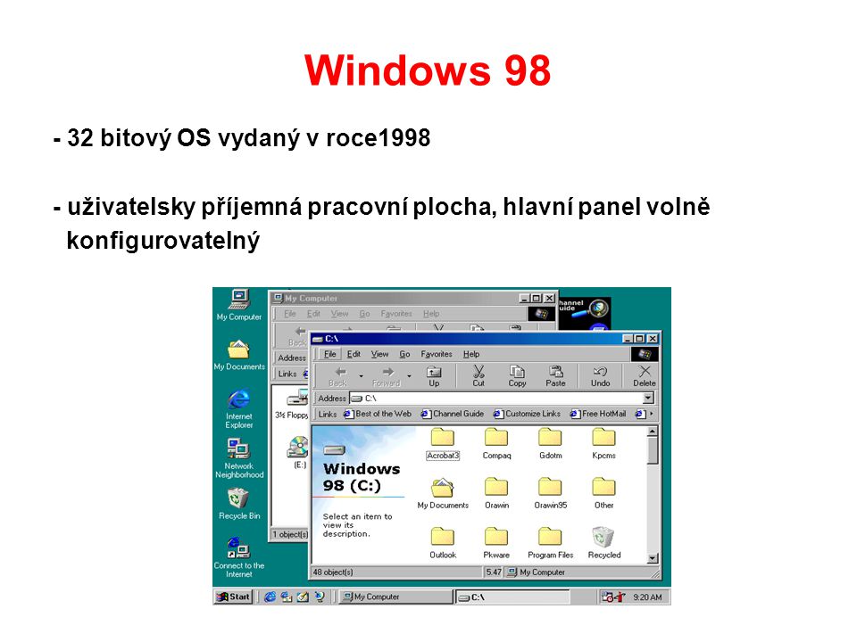 Windows bitový OS vydaný v roce1998