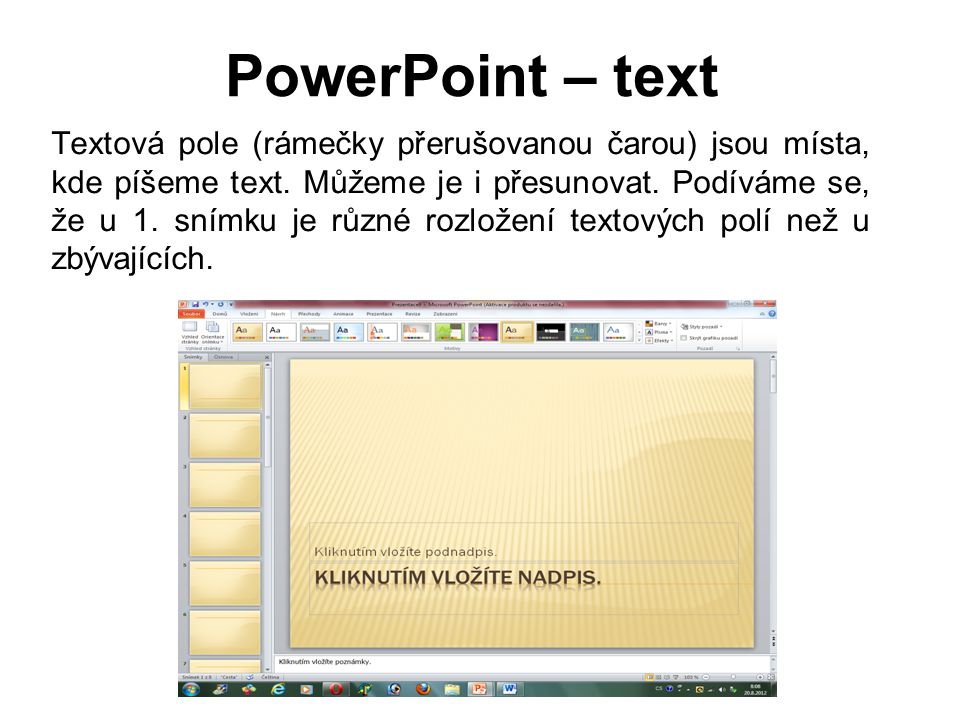 PowerPoint – text