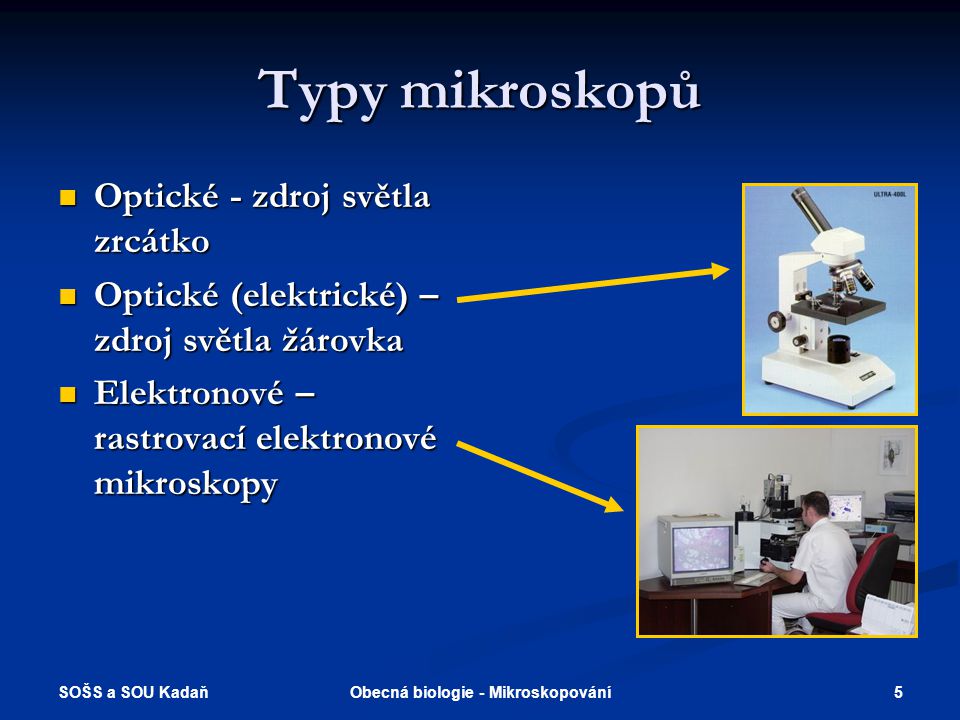 Obecná biologie - Mikroskopování