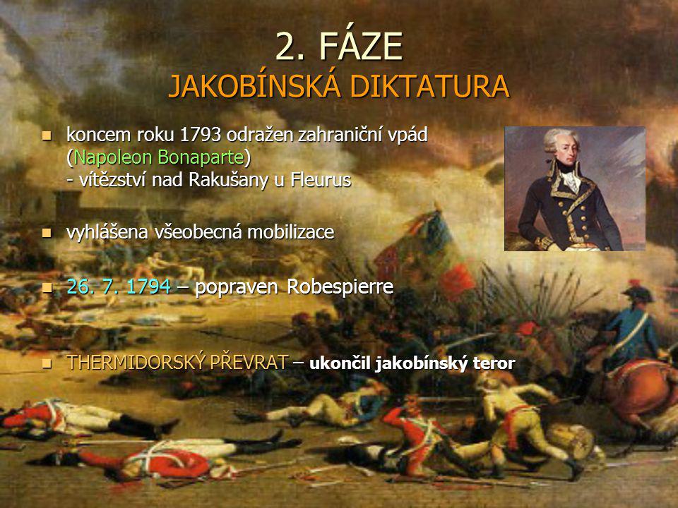 2. FÁZE JAKOBÍNSKÁ DIKTATURA