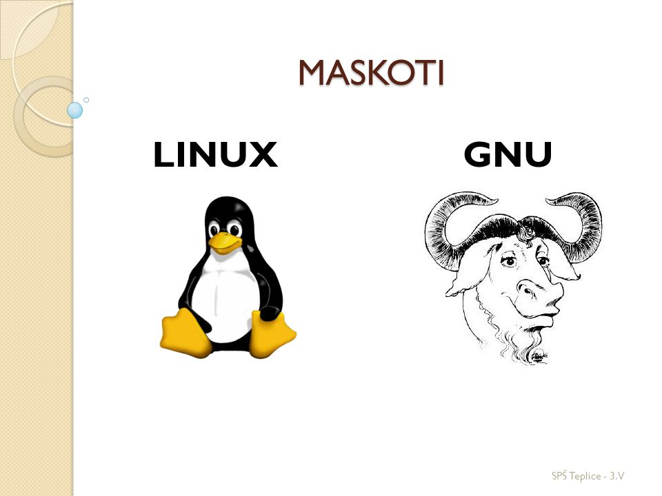 MASKOTI LINUX GNU SPŠ Teplice - 3.V
