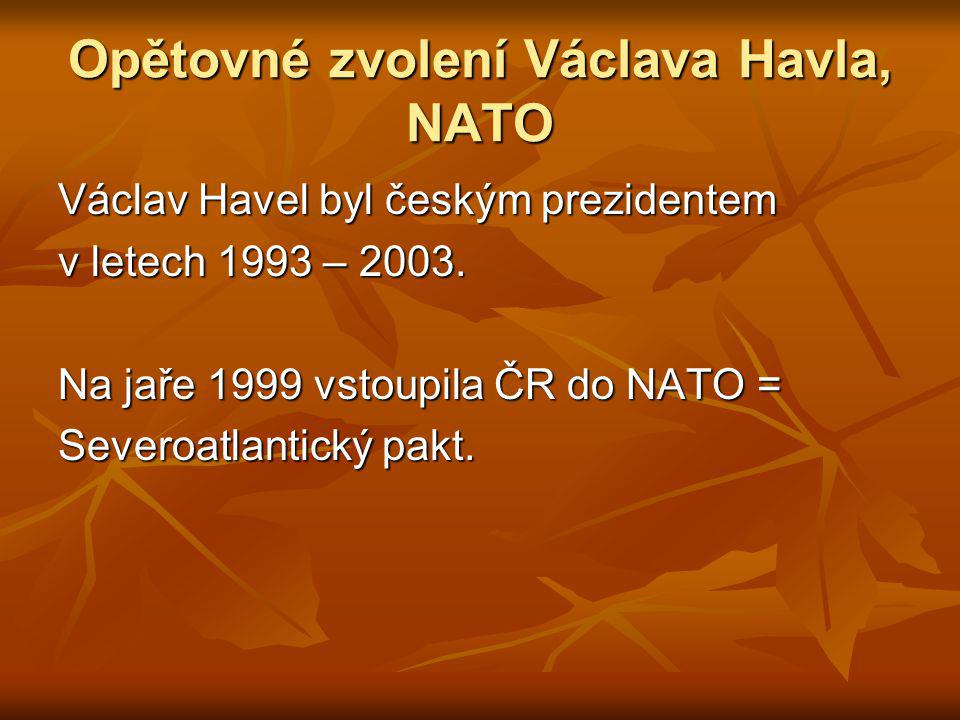 Opětovné zvolení Václava Havla, NATO