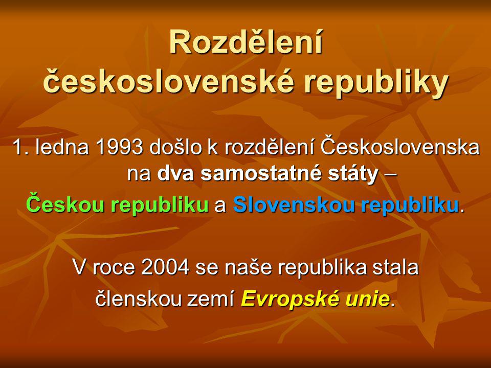 Rozdělení československé republiky