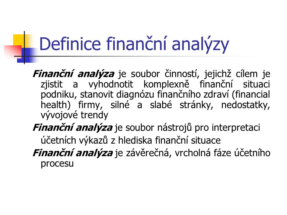 Definice finanční analýzy