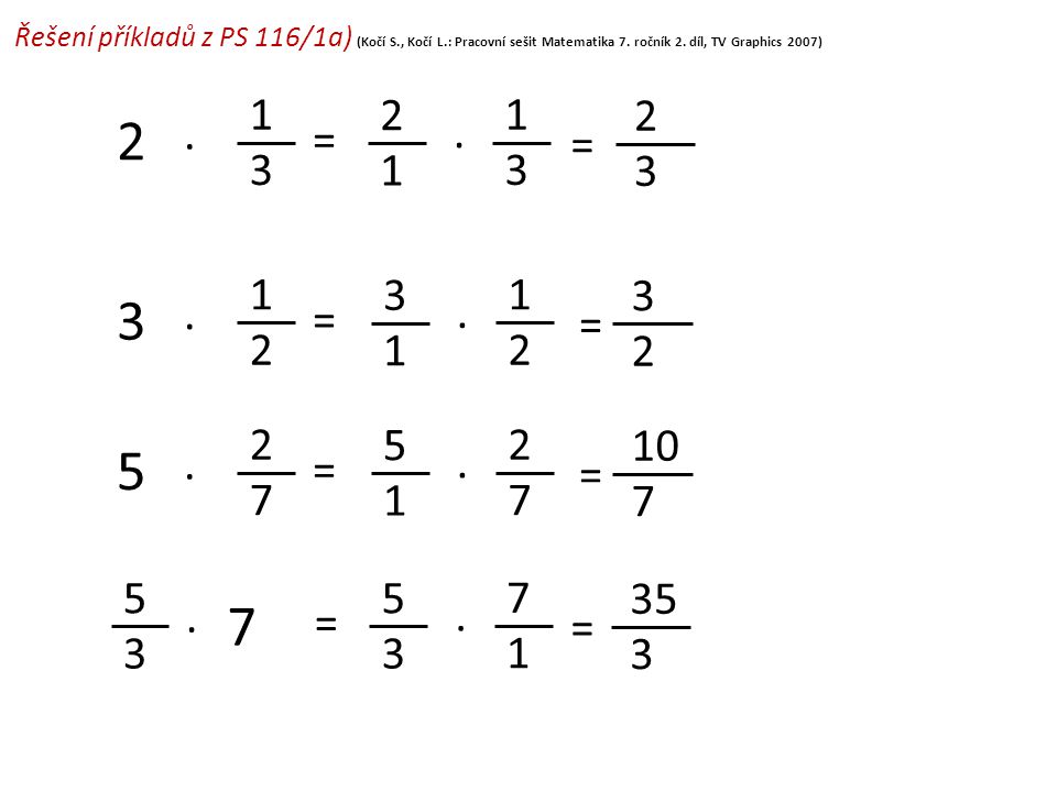 Řešení příkladů z PS 116/1a) (Kočí S. , Kočí L