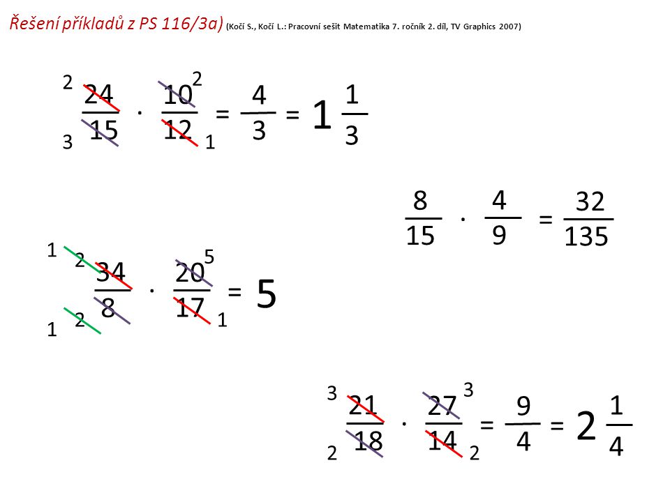 Řešení příkladů z PS 116/3a) (Kočí S. , Kočí L