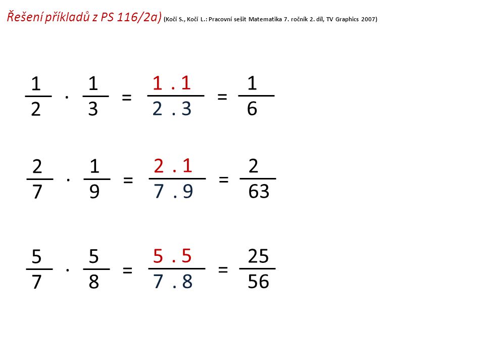 Řešení příkladů z PS 116/2a) (Kočí S. , Kočí L