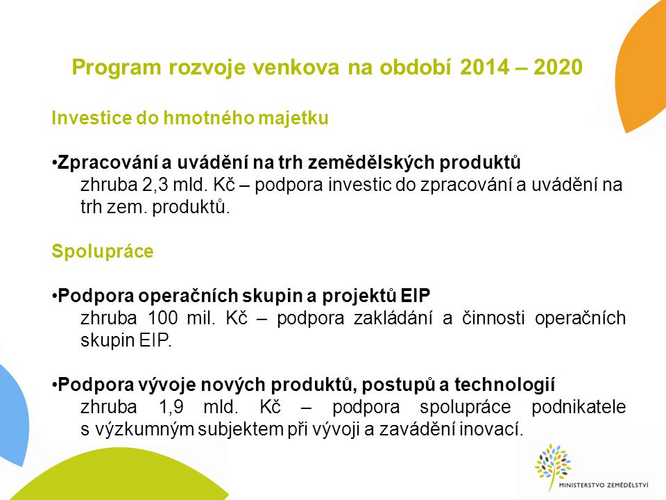Program rozvoje venkova na období 2014 – 2020