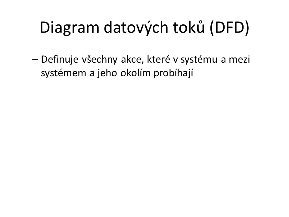 Diagram datových toků (DFD)