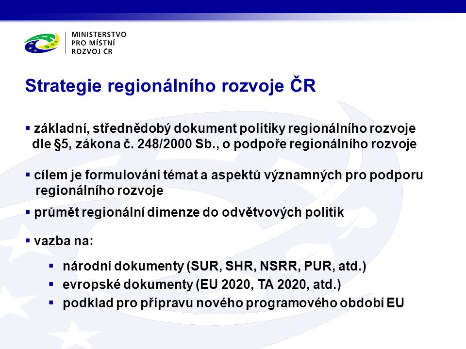 Strategie regionálního rozvoje ČR
