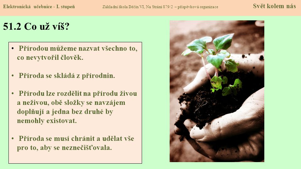 Elektronická učebnice - Základní škola Děčín VI, Na Stráni 879/2, příspěvková organizace