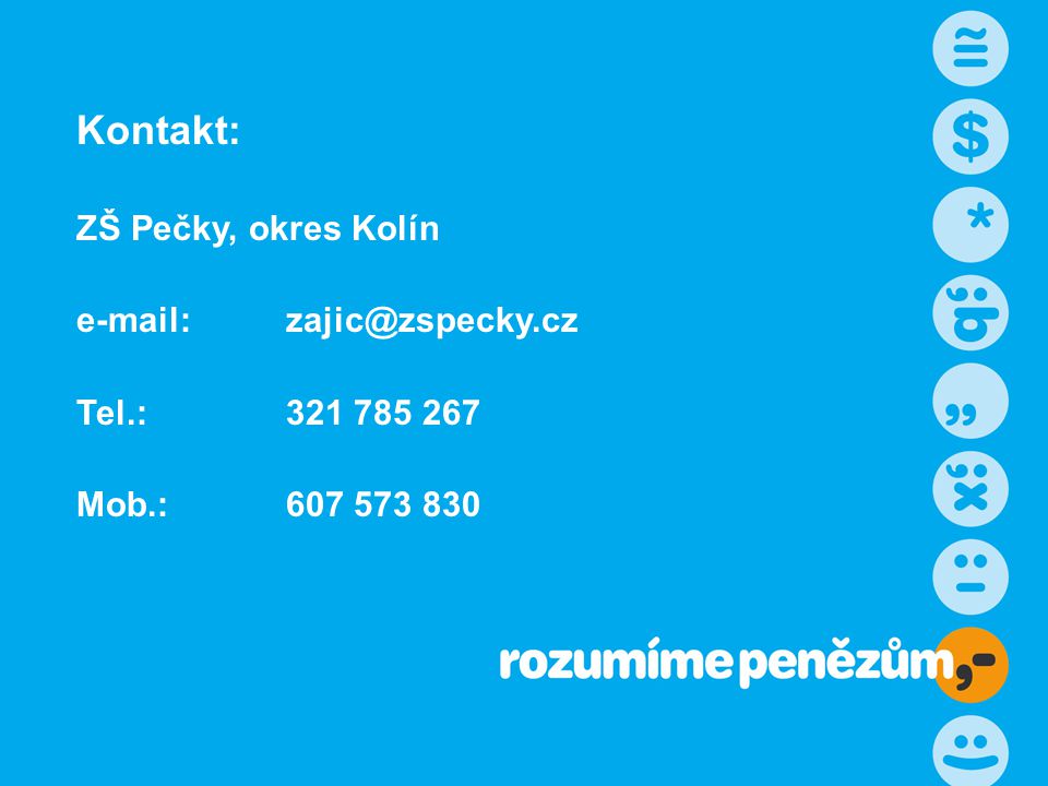 Kontakt: ZŠ Pečky, okres Kolín