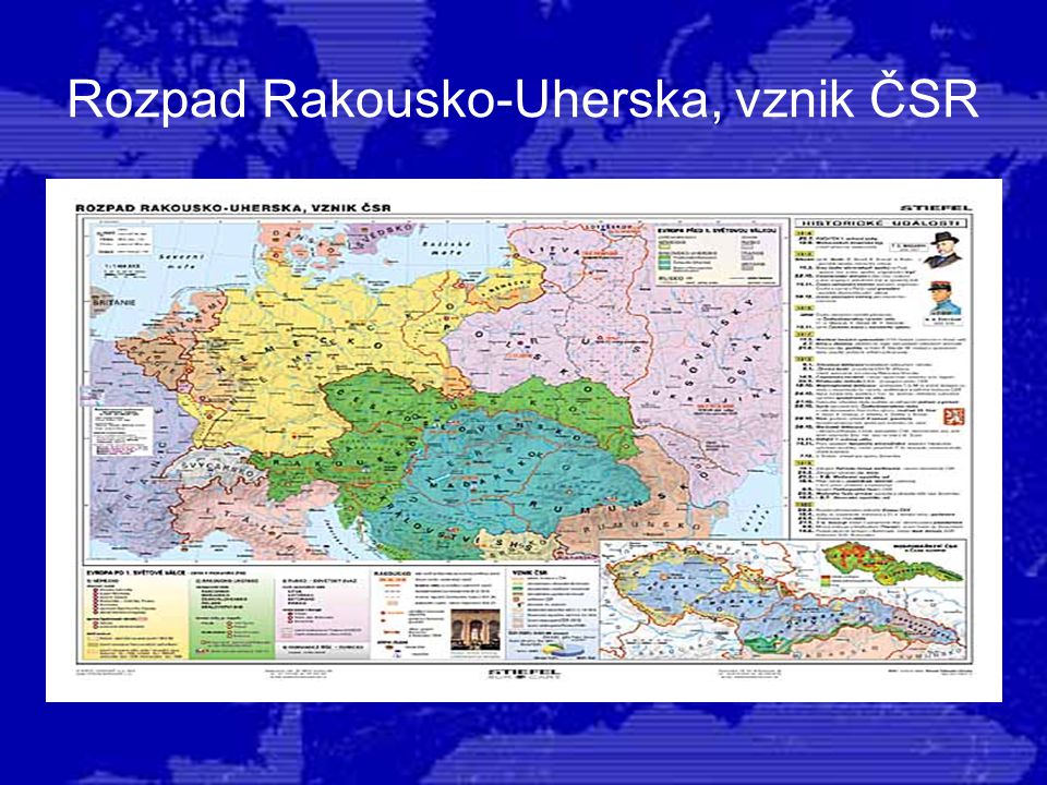 Rozpad Rakousko-Uherska, vznik ČSR
