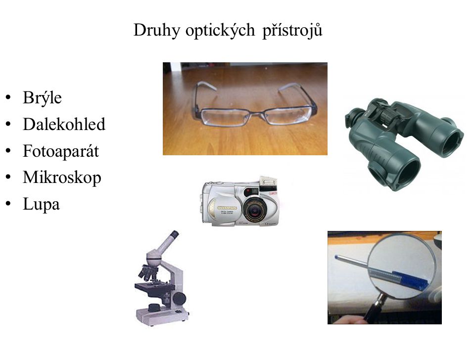 Druhy optických přístrojů