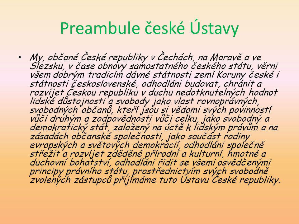 Preambule české Ústavy