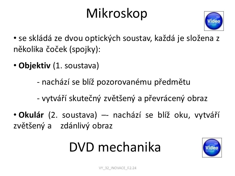 Mikroskop DVD mechanika