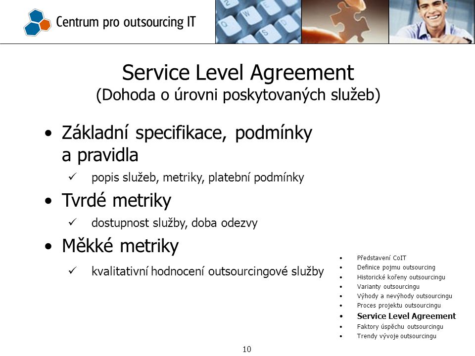 Service Level Agreement (Dohoda o úrovni poskytovaných služeb)