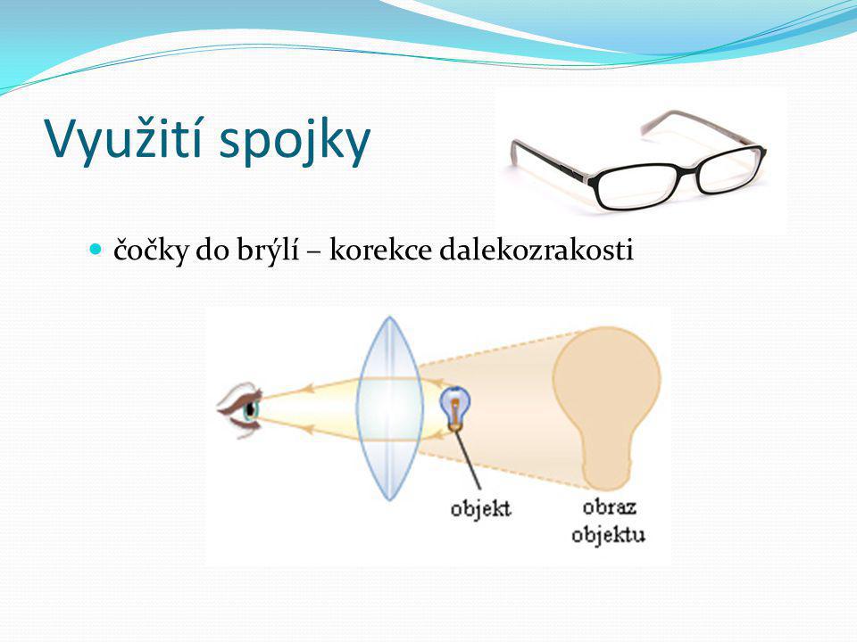 Využití spojky čočky do brýlí – korekce dalekozrakosti