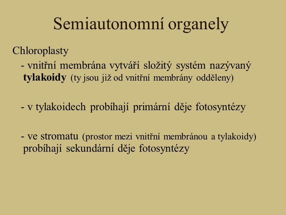 Semiautonomní organely