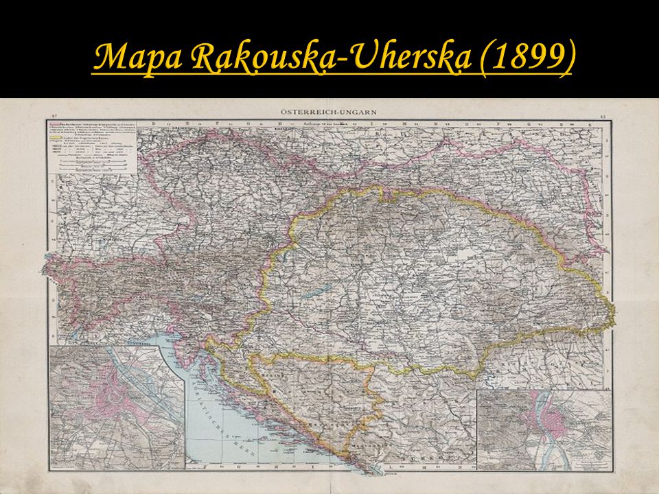 Mapa Rakouska-Uherska (1899)
