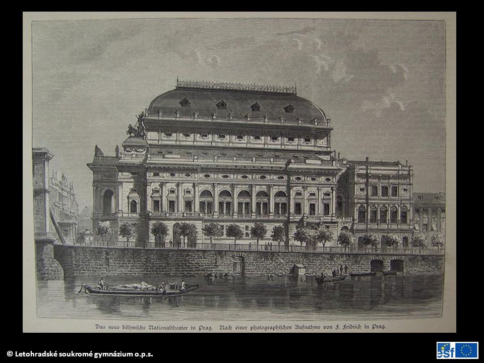 Podoba Národního divadla v roce 1881.