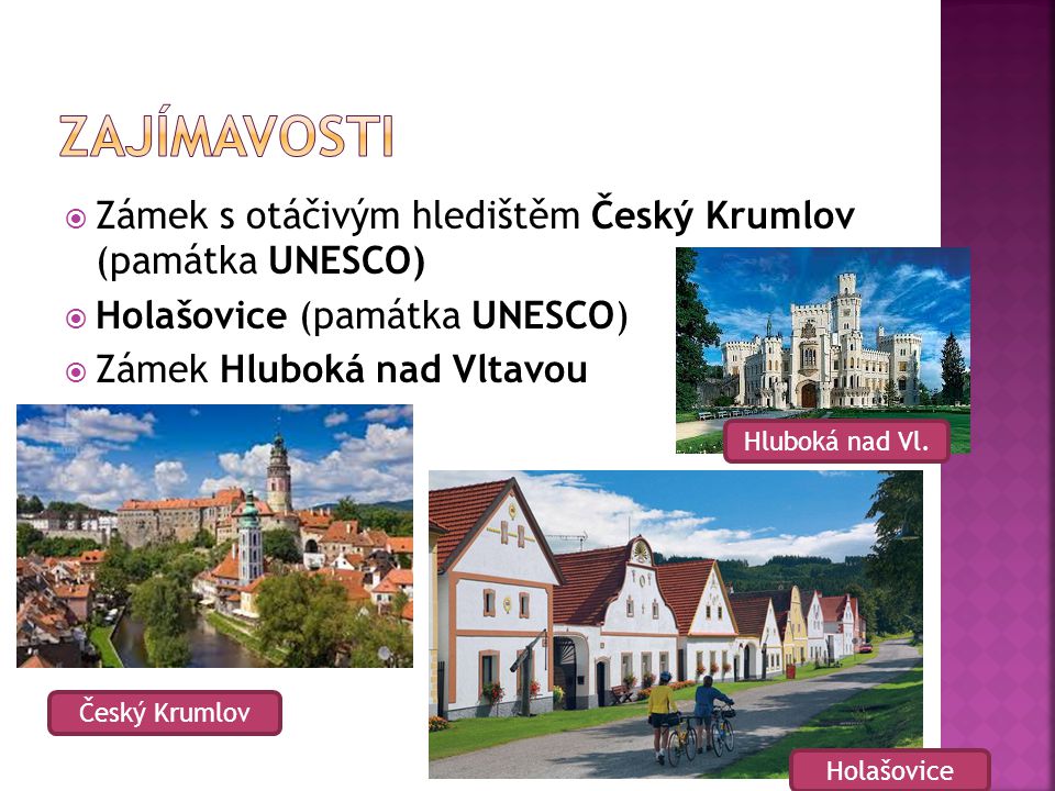 Zajímavosti Zámek s otáčivým hledištěm Český Krumlov (památka UNESCO)