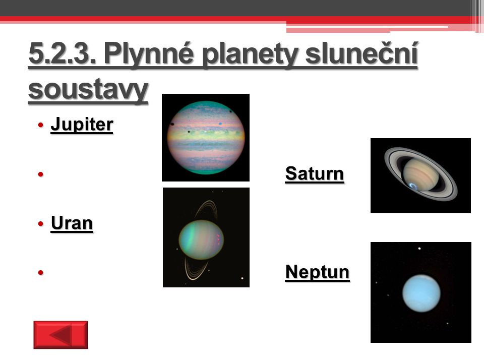 Plynné planety sluneční soustavy