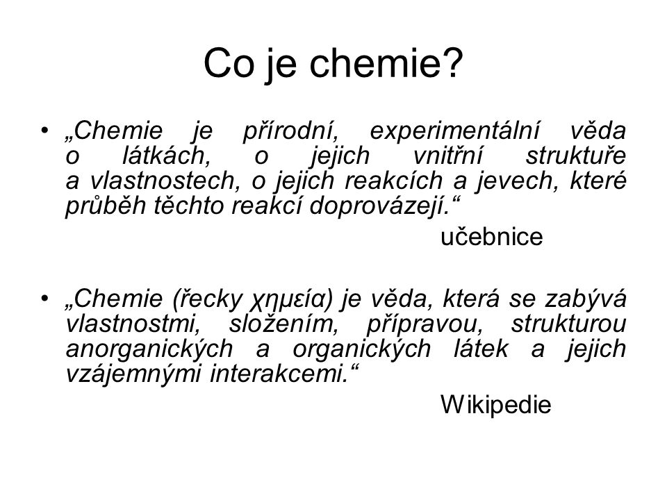 Co je chemie