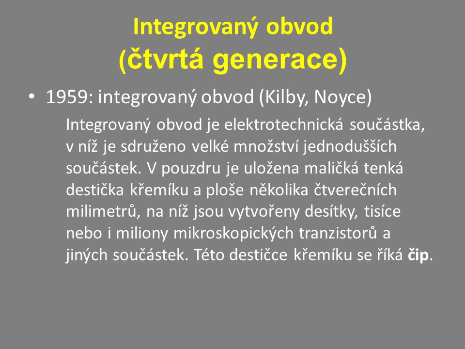 Integrovaný obvod (čtvrtá generace)
