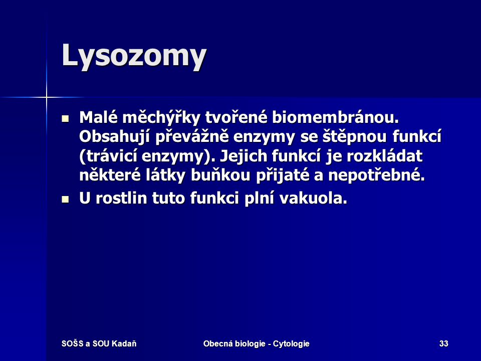 Obecná biologie - Cytologie