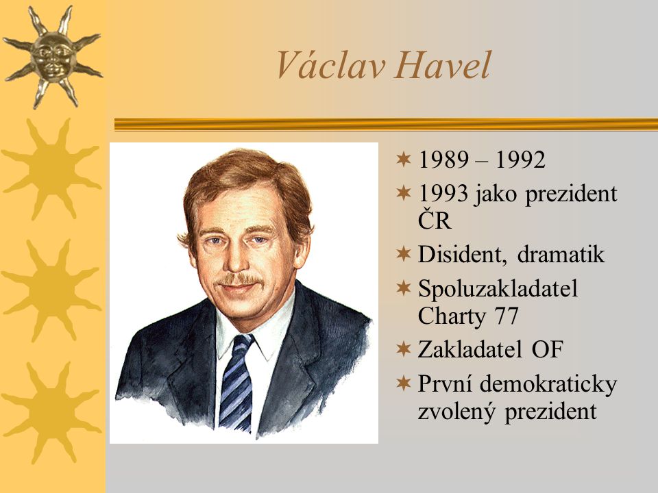 Václav Havel 1989 – jako prezident ČR Disident, dramatik