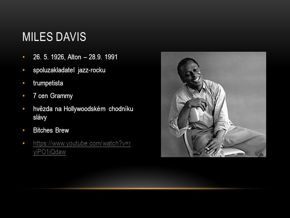 Miles davis , Alton – spoluzakladatel jazz-rocku