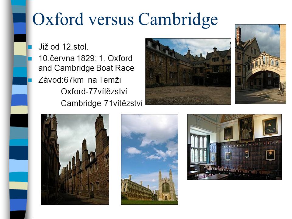 Oxford versus Cambridge