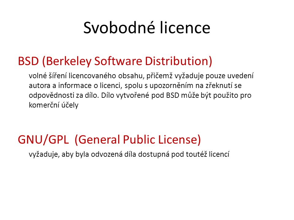 Svobodné licence BSD (Berkeley Software Distribution)