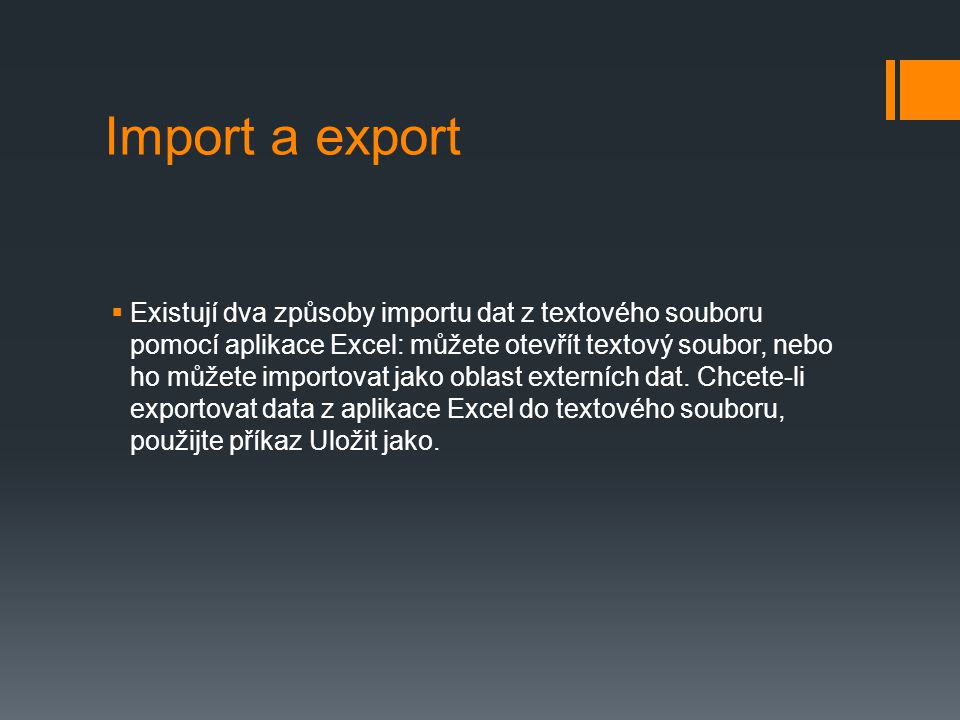 Import a export