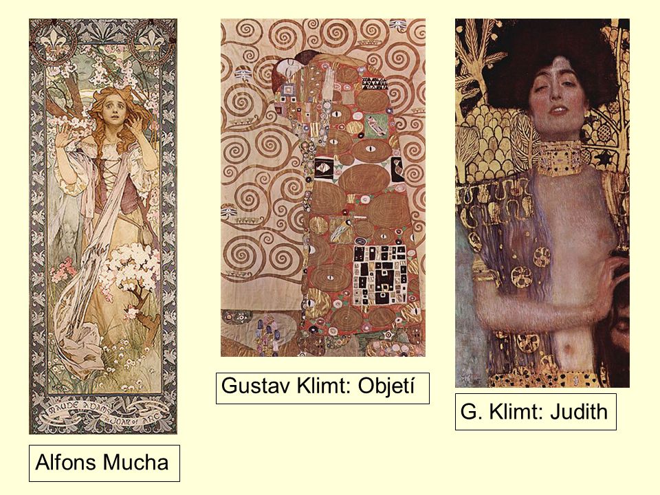 Gustav Klimt: Objetí G. Klimt: Judith Alfons Mucha