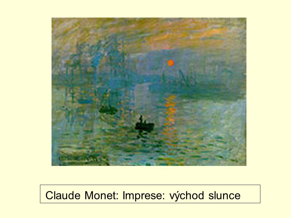 Claude Monet: Imprese: východ slunce